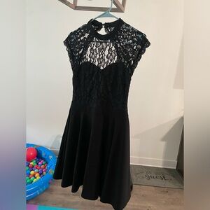 Black lace dress